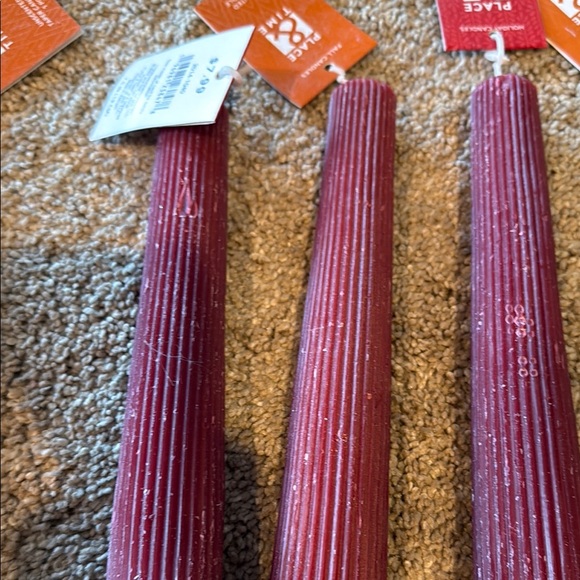 Red and Green Ribbed Candles- priced individually - Picture 3 of 4